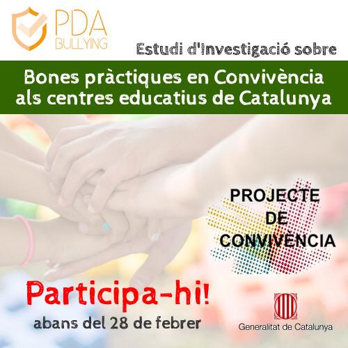 Read more about the article Convidem a Totes les Escoles de Catalunya a Compartir les seves Bones Pràctiques en l’Abordatge del Bullying